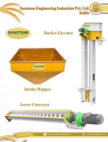 FM Bucket Elevator, Intake Hopper & Screw Conveyor